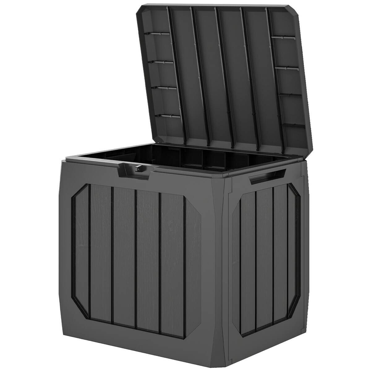 Outsunny Auflagenbox schwarz Kunststoff B/H/L: ca. 45x53x56 cm
