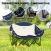 4255923108593-4 Outsunny Faltstuhl faltbar 2 Sitzer Campingstuhl mit Getränkehalter Tragetasche Outdoor