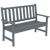 Outsunny Gartenbank grau Kunststoff B/H/L: ca. 59x91x130 cm