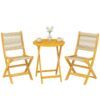 Outsunny Balkonmöbel-Set natur Kunststoff B/H/L: ca. 48x88x55,5 cm