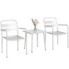 Outsunny Balkonmöbel-Set weiß Glas B/H/L: ca. 58x82x55 cm
