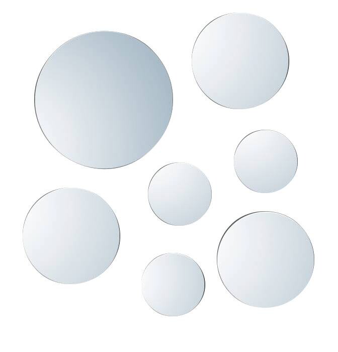 Wandspiegel-Set Circle grau
