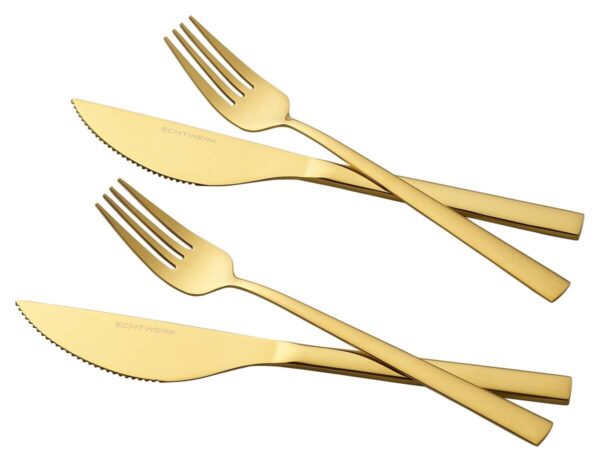 ECHTWERK Besteckset gold Edelstahl 4 tlg. ECHTWERK Besteckset gold Edelstahl 4 tlg.