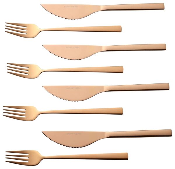 ECHTWERK Besteckset bronze Edelstahl 8 tlg.