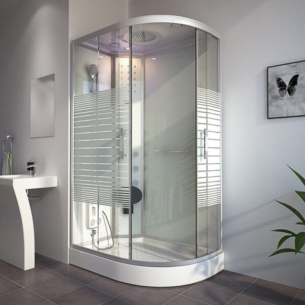 Home Deluxe Duschkabine WHITE PEARL – ca. 120 x 80 cm, Rechts