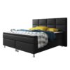 IHG Boxspringbett Miami 180x200 cm Kunstleder Schwarz
