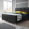 IHG Boxspringbett Miami 180x200 cm Kunstleder Schwarz