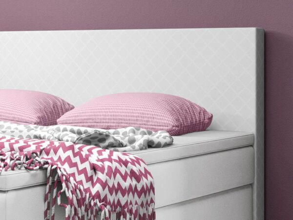 4260263718005-3 IHG Boxspringbett Madrid 180x200 cm Kunstleder Weiß