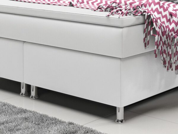 4260263718005-6 IHG Boxspringbett Madrid 180x200 cm Kunstleder Weiß