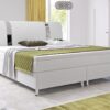 4260263718173-3 IHG Boxspringbett Riva 180x200 cm Kunstleder Weiß