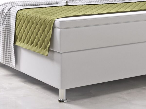 4260263718173-4 IHG Boxspringbett Riva 180x200 cm Kunstleder Weiß