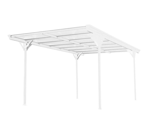 4260280772417-1 50NRTH Westmann Carport Flachdach 15 m² weiss