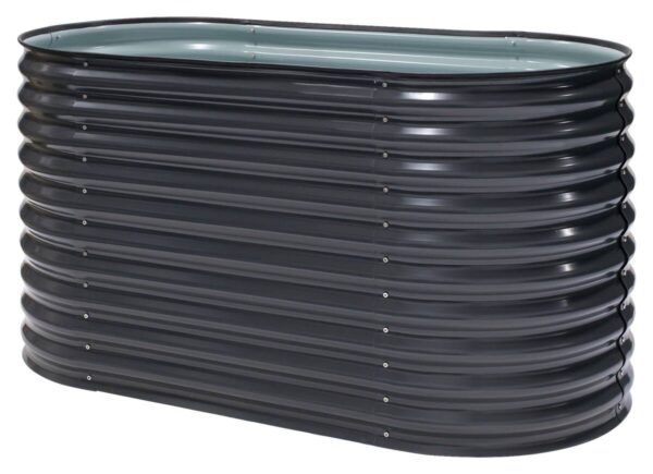 Westmann Hochbeet Oval anthrazit Metall B/H/L: ca. 80x82x160 cm