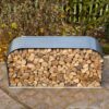 4260280775678-1 50NRTH Westmann Stahl Kaminholzregal, anthrazit, 46x212x111 cm