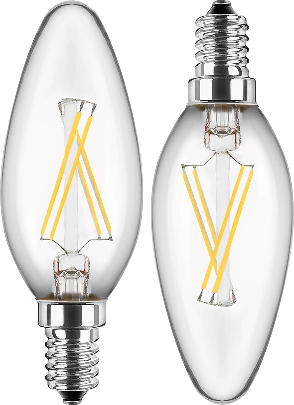 Blulaxa LED-Leuchtmittel Kerzenlampe Filamentlampe 49060 2er Pack E14