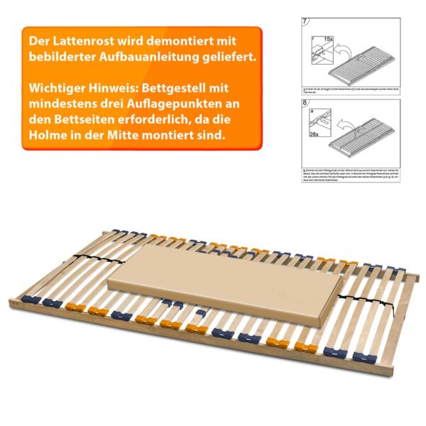 4260360017438-6 Coemo Lattenrost MULTIRA 26 Federleisten starr 80 x 190 cm