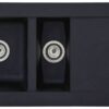 Respekta Einbauspüle Denver 1,5 100 x 50 S schwarz Mineralite B/H/T: ca. 100x20x50 cm