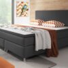 IHG Boxspringbett Berlin 180x200 cm Webstoff Anthrazit