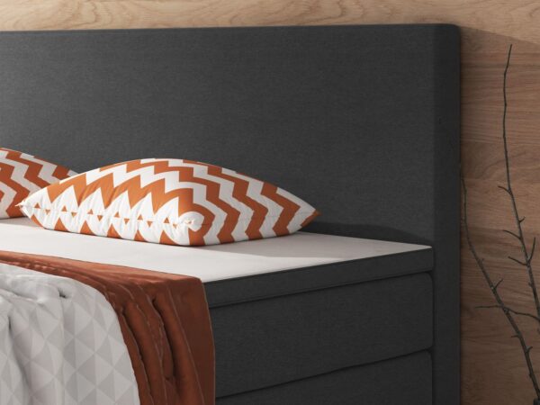 IHG Boxspringbett Berlin 180x200 cm Webstoff Anthrazit