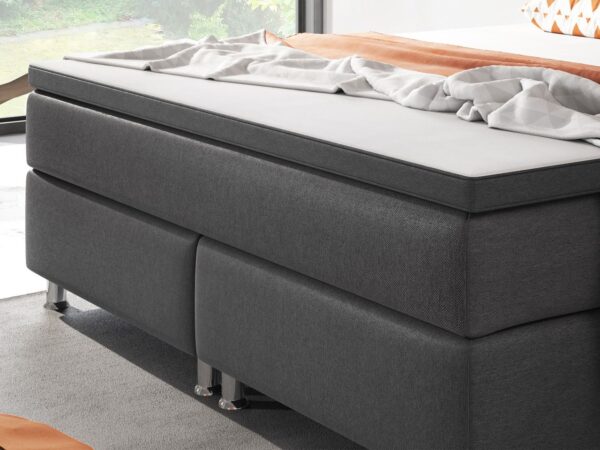 IHG Boxspringbett Berlin 180x200 cm Webstoff Anthrazit