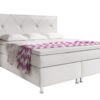 IHG Boxspringbett Oxford 180x200 cm Kunstleder Weiß