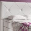 IHG Boxspringbett Oxford 180x200 cm Kunstleder Weiß