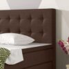 IHG Boxspringbett Köln 180x200 Webstoff Braun