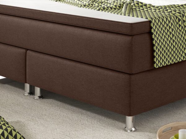 IHG Boxspringbett Köln 180x200 Webstoff Braun
