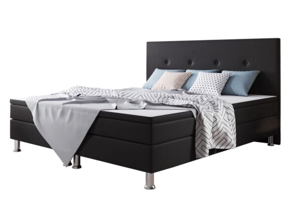 IHG Boxspringbett Jump 180x200 Webstoff Schwarz Typ 2