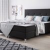 IHG Boxspringbett Jump 180x200 Webstoff Schwarz Typ 2