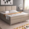 IHG Boxspringbett Oslo 180x200 cm Kunstleder Muddy