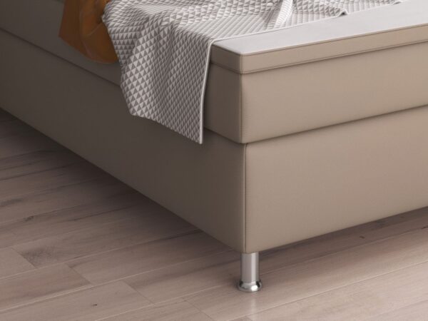 IHG Boxspringbett Oslo 180x200 cm Kunstleder Muddy