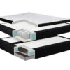 IHG Boxspringbett Oslo 180x200 cm Kunstleder Muddy