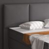 IHG Boxspringbett Oslo mit Bettkasten 180x200 cm Kunstleder Anthrazit