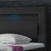 4260465773970-4 IHG Boxspringbett MILANO ca.180x200 cm – Schwarz mit Topper – Optik