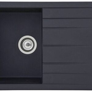 Respekta Einbauspüle Houston 80 x 50 S schwarz Mineralite B/H/T: ca. 80x21x50 cm