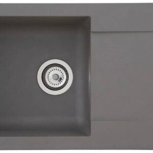Respekta Einbauspüle Denver 78 x 44 G Beton grau Mineralite B/H/T: ca. 78x17x43,5 cm