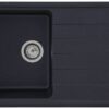 Respekta Einbauspüle Columbia 78 x 50 S schwarz Granitverbundmaterial B/H/T: ca. 100x18,5x50 cm