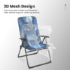 4260517300413-2 Homecall Gartenstuhl Hochlehner Campingstuhl Klappstühle, 5 – Fach Verstellbar, 3D – Mesh, bis 150KG