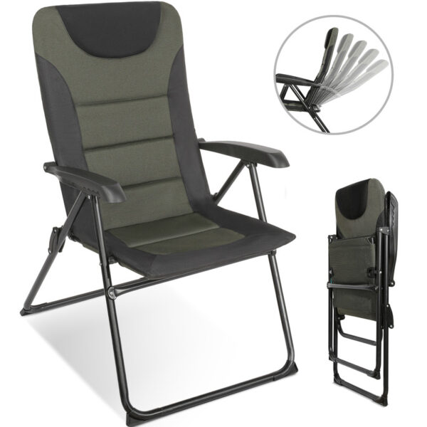 4260517300451-1 Homecall Campingstuhl Gartenstuhl klappbar, polyester, 5 fach Verstellbarer Rückenlehne, bis 150kg