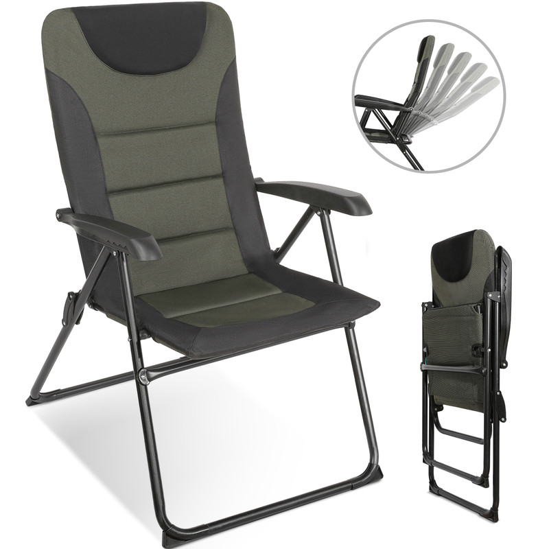 Homecall Campingstuhl Gartenstuhl klappbar, polyester, 5 fach Verstellbarer Rückenlehne, bis 150kg
