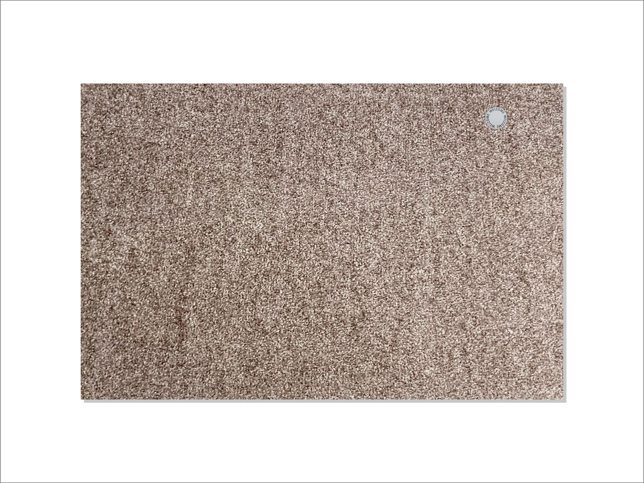 Keilbach Designprodukte Keilbach Fußmatte mit Edelstahlelement, 87 x 57 cm, warmgrey