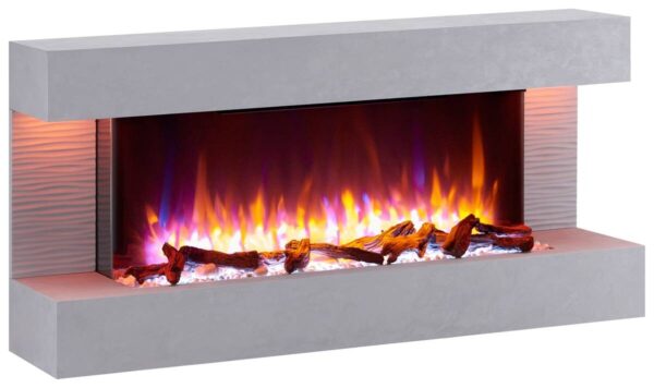 Balderia Wandkamin Helia grau MDF B/H/T: ca. 127x60x25 cm