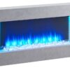 Balderia Wandkamin Elektrischer-Kamin Hestia grau MDF B/H/T: ca. 152x59x25 cm