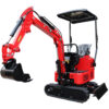 HZC power Minibagger HZC Power BKB992K, Benzin, 940 Kg, neues Design und seitliche Joystick – Steuerung