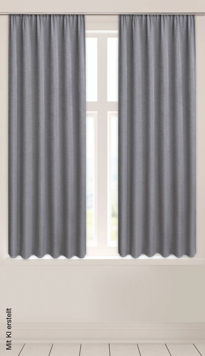 silver edition Verdunklungsvorhang Henry grau B/L: ca. 135x175 cm