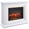 Balderia Elektrischer-Kamin Baldur EF61D-MT119A weiß MDF B/H/T: ca. 100x83x28 cm ca. 2000 W