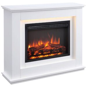 Balderia Elektrischer-Kamin Baldur EF61D-MT119A weiß MDF B/H/T: ca. 100x83x28 cm ca. 2000 W