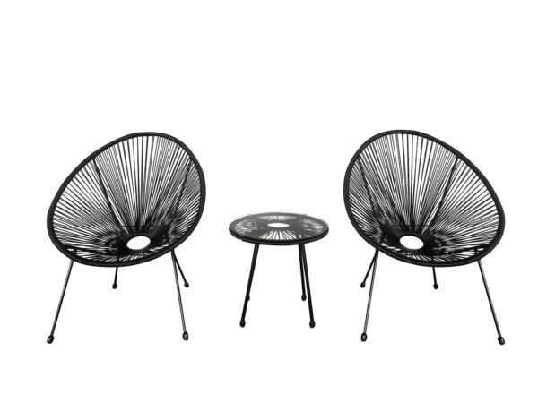 Happy Home 3tlg. Bistro – Set HGE53 – SCH schwarz