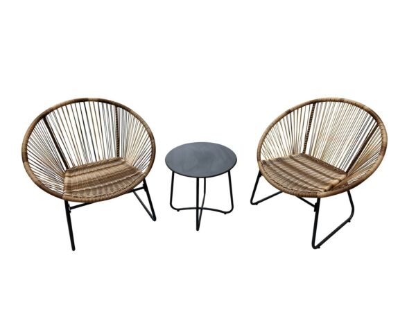 4262386282647-1 Happy Home 3 tlg. Garten – Set in Rattan – Braun